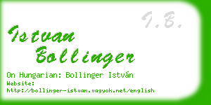 istvan bollinger business card